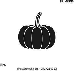 Pumpkin logo. Isolated pumpkin on white background