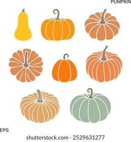 Pumpkin logo. Isolated pumpkin on white background