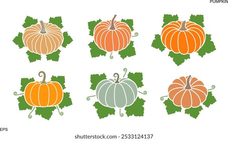 Pumpkin logo. Isolated pumpkin on white background. Patisson