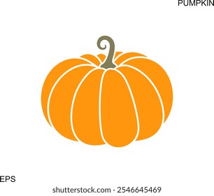 Logo de calabaza. Calabaza aislada sobre fondo blanco
