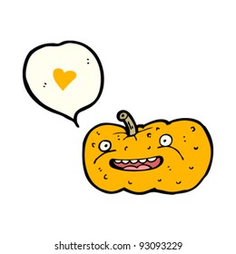 caricatura de amor de calabaza