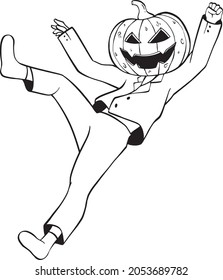 Pumpkin man had a great day at Halloween