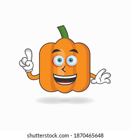 Pumpkin mascot character with smile expression. vector illustration