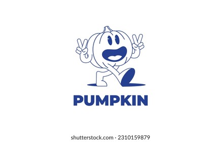 pumpkin mascot logo design for your project