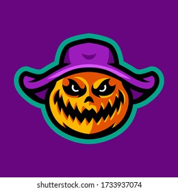 
Pumpkin Mascot Logo Illustration Vector