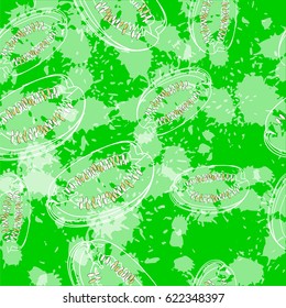 pumpkin melon pappa 
green background 