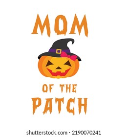 La mamá calabaza del parche Funny diseño de camisetas de la familia Halloween