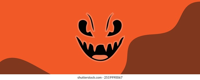 Pumpkin Monster Background | Spooky Halloween Design