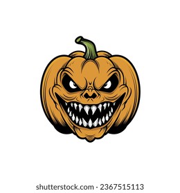 Pumpkin Monster Cartoon. Vector illustration