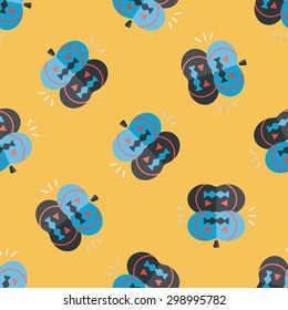 pumpkin monster flat icon,eps10 seamless pattern background