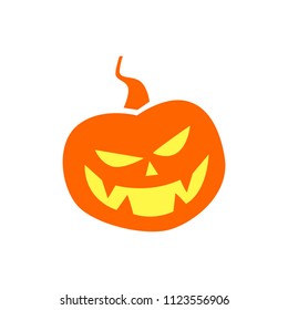 pumpkin with mughead for halloween on a white background