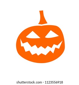 pumpkin with mughead for halloween on a white background