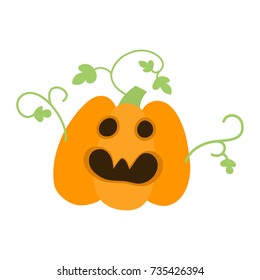 pumpkin muzzle with leaves