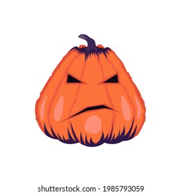 La calabaza no es redonda con una cara aterradora tallada en ella. Calabaza para Halloween. 