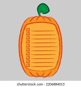Pumpkin notebook. Pumpkin Note card. Notebook Label. Halloween Notebook.