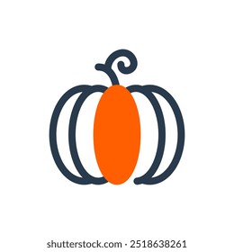 Pumpkin on Autumn Season Icon