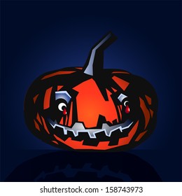 Pumpkin On a Dark Background