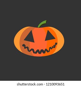 
pumpkin on a dark background. vector abstraction