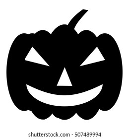 Pumpkin on halloween icon. Simple illustration of pumpkin on halloween vector icon for web