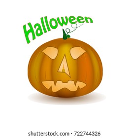 Pumpkin on Halloween. vector.