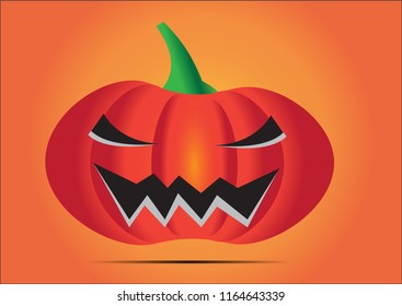 Pumpkin  on orange background