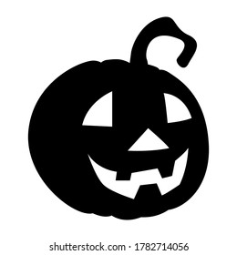 Pumpkin on a white background. Halloween holiday symbol. Pumpkin with a smile for your design. Vector illustration.