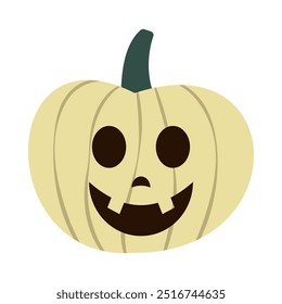 Pumpkin on a white background. The main symbol of the Happy Halloween holiday. Thanksgiving and Harvesting illustration