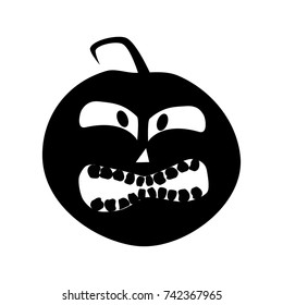 Pumpkin on white background. A symbol of Halloween. Vector for web application sites.  