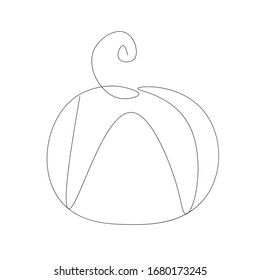 Pumpkin on white background vector illustration