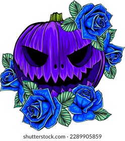 Pumpkin on white background. vector illustration design