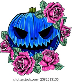Pumpkin on white background. vector illustration
