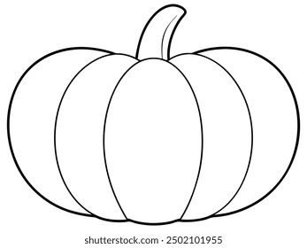 Pumpkin on White Background Vector Illustration, Cartoons, Clipart, and Line Art Design, Pumpkin on white background: vector, clipart, cartoons, and line art design for fall and Halloween