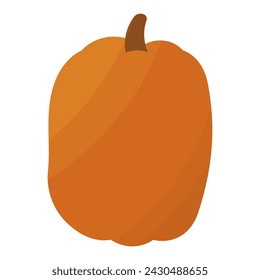 pumpkin orange autumn food garden element icon halloween vector illustration