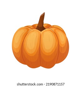 pumpkin orange cartoon. halloween vegetable, autumn jack, fresh lantern pumpkin orange vector illustration