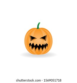 
Pumpkin orange character design, with a smiling face. Icon design to commemorate Halloween.