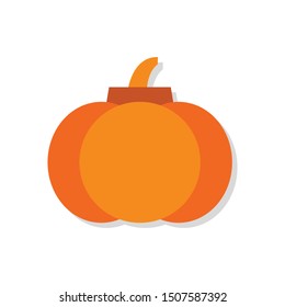 pumpkin orange color icon in flat style isolated. Vector Symbol illustration.