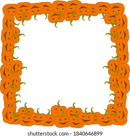 Pumpkin orange colored frame for halloween