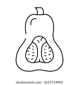 pumpkin orange line icon vector. pumpkin orange sign. isolated contour symbol black illustration
