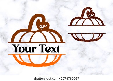 Pumpkin Outline Cut out Monogram, Fall design Vector, Autumn Vector Design, Thanksgiving Vector Design, stock illustration
#02