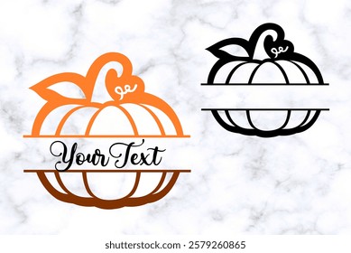 Pumpkin Outline Cut out Monogram, Fall design Vector, Autumn Vector Design, Thanksgiving Vector Design, stock illustration
#03