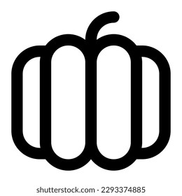 Pumpkin in outline icon. Fruit, vegetable, spring, farming