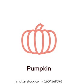 Pumpkin outline icon - Vector