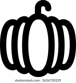 Pumpkin outlined icon design style