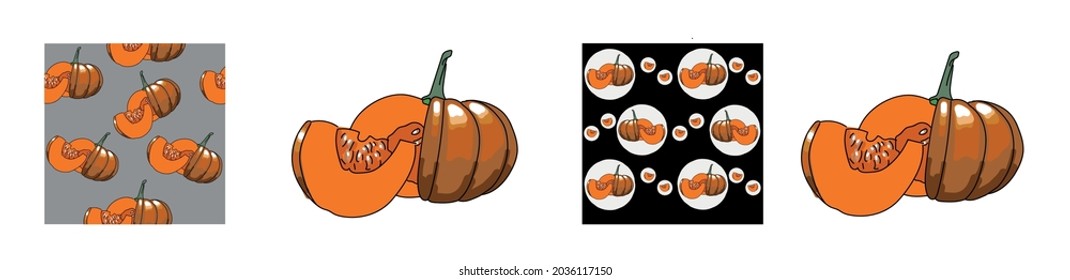 pumpkin party helloween background vector