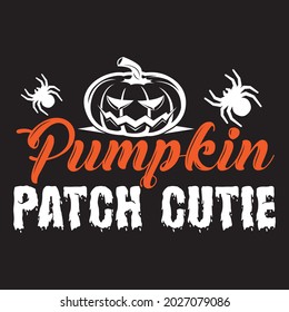 Pumpkin patch cutie t shirt design, vector file.