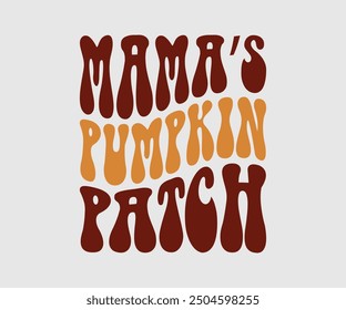 Parche de calabaza de mamá, camiseta de otoño, camiseta divertida de Acción de Gracias de otoño Diseño de camiseta de calabaza, diseño de otoño, Diseños de calabaza