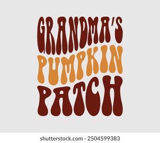 Parche de calabaza de la abuela, camiseta de otoño, camiseta divertida de Acción de Gracias de otoño Diseño de camiseta de calabaza, diseño de otoño, Diseños de calabaza