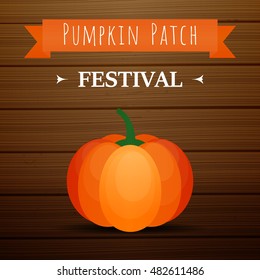 Pumpkin Patch Festival Retro Poster
