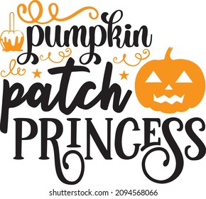 pumpkin patch princess vector file