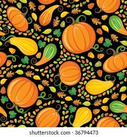 Pumpkin Patch Seamless Pattern